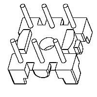 HXX-025 磁環 底座 3+3針  BASE