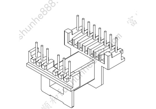 EE-2039	臥式6+8方PIN EE2039